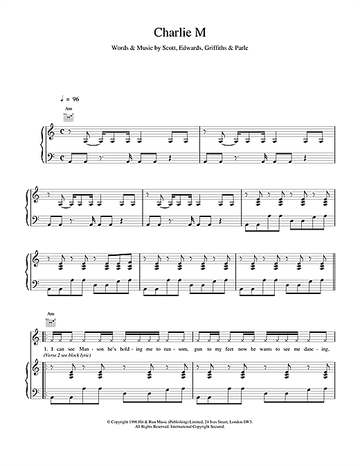 Preview Space Charlie M Rock sheet music, notes and chords for Piano, Vocal & Guitar (Right-Hand Melody), SKU: 17163 sheet music, piano notes, chords, guitar tabs, score, transpose, transcribe, how to play, guide, download, learn, tutorial, progression, song, artist, awards, billboard, mtv, vh1, tour, single, album, release