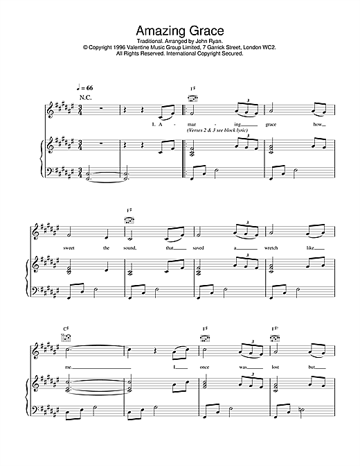 Preview Daniel O'Donnell Amazing Grace Easy Listening sheet music, notes and chords for Piano, Vocal & Guitar (Right-Hand Melody), SKU: 17409 sheet music, piano notes, chords, guitar tabs, score, transpose, transcribe, how to play, guide, download, learn, tutorial, progression, song, artist, awards, billboard, mtv, vh1, tour, single, album, release