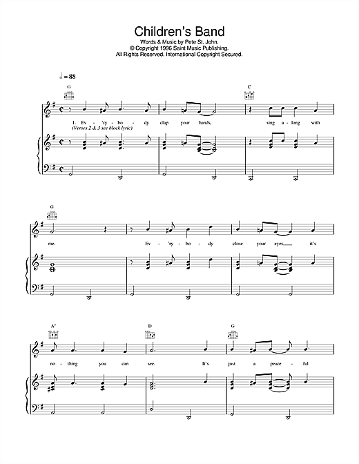 Preview Daniel O'Donnell Children's Band Easy Listening sheet music, notes and chords for Piano, Vocal & Guitar (Right-Hand Melody), SKU: 17410 sheet music, piano notes, chords, guitar tabs, score, transpose, transcribe, how to play, guide, download, learn, tutorial, progression, song, artist, awards, billboard, mtv, vh1, tour, single, album, release