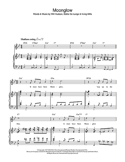 Preview Irving Mills Moonglow Jazz sheet music, notes and chords for Piano, Vocal & Guitar (Right-Hand Melody), SKU: 17453 sheet music, piano notes, chords, guitar tabs, score, transpose, transcribe, how to play, guide, download, learn, tutorial, progression, song, artist, awards, billboard, mtv, vh1, tour, single, album, release