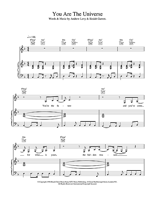 Preview The Brand New Heavies You Are The Universe Funk sheet music, notes and chords for Piano, Vocal & Guitar, SKU: 17479 sheet music, piano notes, chords, guitar tabs, score, transpose, transcribe, how to play, guide, download, learn, tutorial, progression, song, artist, awards, billboard, mtv, vh1, tour, single, album, release