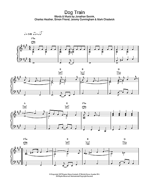 Preview The Levellers Dog Train Rock sheet music, notes and chords for Piano, Vocal & Guitar, SKU: 17593 sheet music, piano notes, chords, guitar tabs, score, transpose, transcribe, how to play, guide, download, learn, tutorial, progression, song, artist, awards, billboard, mtv, vh1, tour, single, album, release