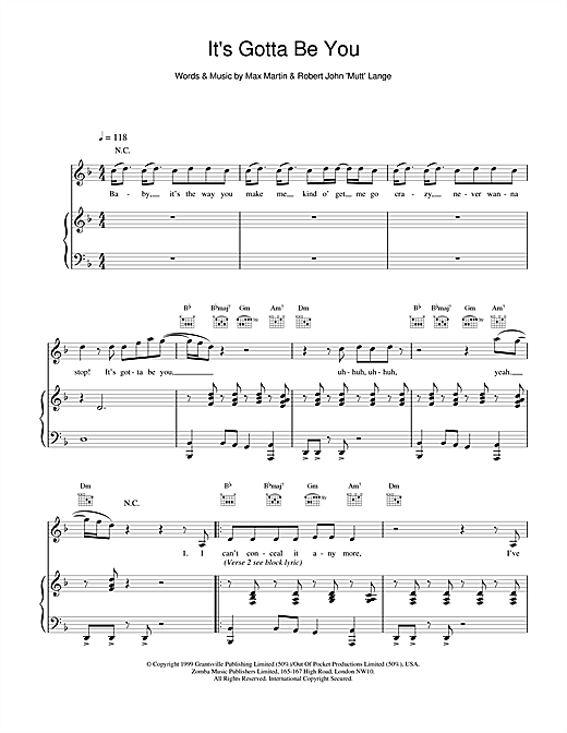 Preview Backstreet Boys It's Gotta Be You Pop sheet music, notes and chords for Piano, Vocal & Guitar, SKU: 17624 sheet music, piano notes, chords, guitar tabs, score, transpose, transcribe, how to play, guide, download, learn, tutorial, progression, song, artist, awards, billboard, mtv, vh1, tour, single, album, release