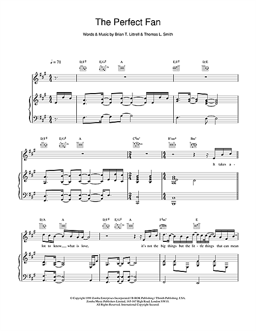 Preview Backstreet Boys The Perfect Fan Pop sheet music, notes and chords for Piano, Vocal & Guitar, SKU: 17630 sheet music, piano notes, chords, guitar tabs, score, transpose, transcribe, how to play, guide, download, learn, tutorial, progression, song, artist, awards, billboard, mtv, vh1, tour, single, album, release