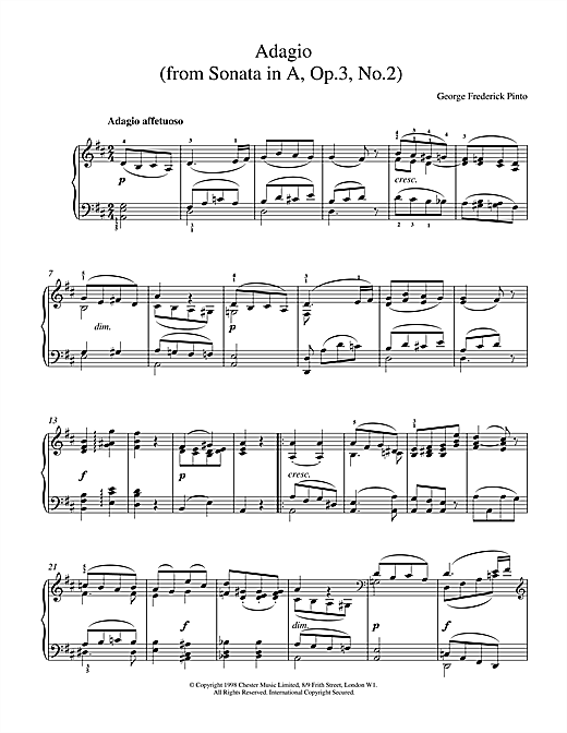 Preview George Frederick Pinto Adagio Op.3 No.2 Post-1900 sheet music, notes and chords for Piano, SKU: 17902 sheet music, piano notes, chords, guitar tabs, score, transpose, transcribe, how to play, guide, download, learn, tutorial, progression, song, artist, awards, billboard, mtv, vh1, tour, single, album, release