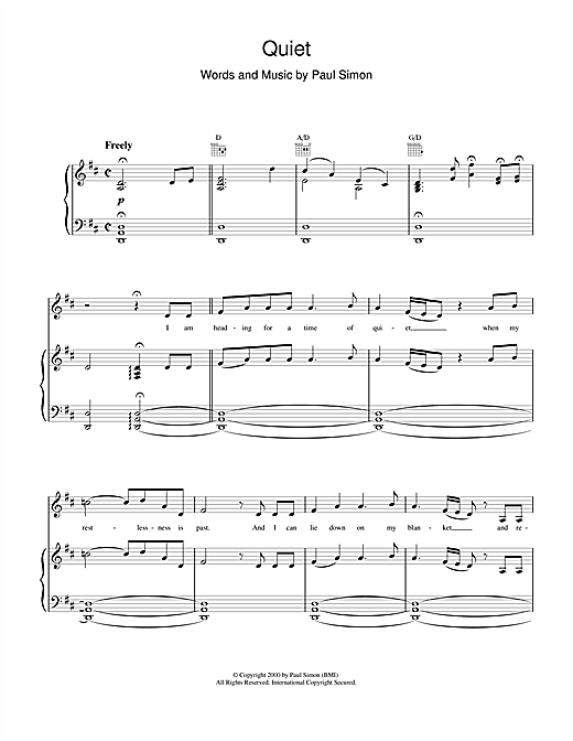 Preview Paul Simon Quiet Pop sheet music, notes and chords for Piano, Vocal & Guitar (Right-Hand Melody), SKU: 17990 sheet music, piano notes, chords, guitar tabs, score, transpose, transcribe, how to play, guide, download, learn, tutorial, progression, song, artist, awards, billboard, mtv, vh1, tour, single, album, release