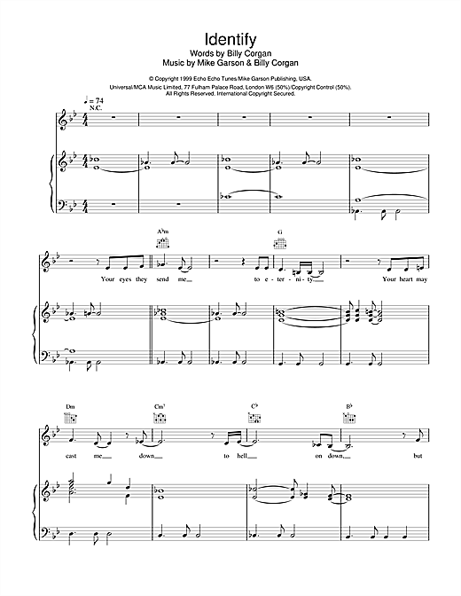Preview Natalie Imbruglia Identify (from Stigmata) Pop sheet music, notes and chords for Piano, Vocal & Guitar, SKU: 18007 sheet music, piano notes, chords, guitar tabs, score, transpose, transcribe, how to play, guide, download, learn, tutorial, progression, song, artist, awards, billboard, mtv, vh1, tour, single, album, release