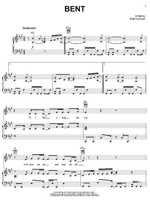 Preview Matchbox Twenty Bent Rock sheet music, notes and chords for Piano, Vocal & Guitar (Right-Hand Melody), SKU: 18234 sheet music, piano notes, chords, guitar tabs, score, transpose, transcribe, how to play, guide, download, learn, tutorial, progression, song, artist, awards, billboard, mtv, vh1, tour, single, album, release