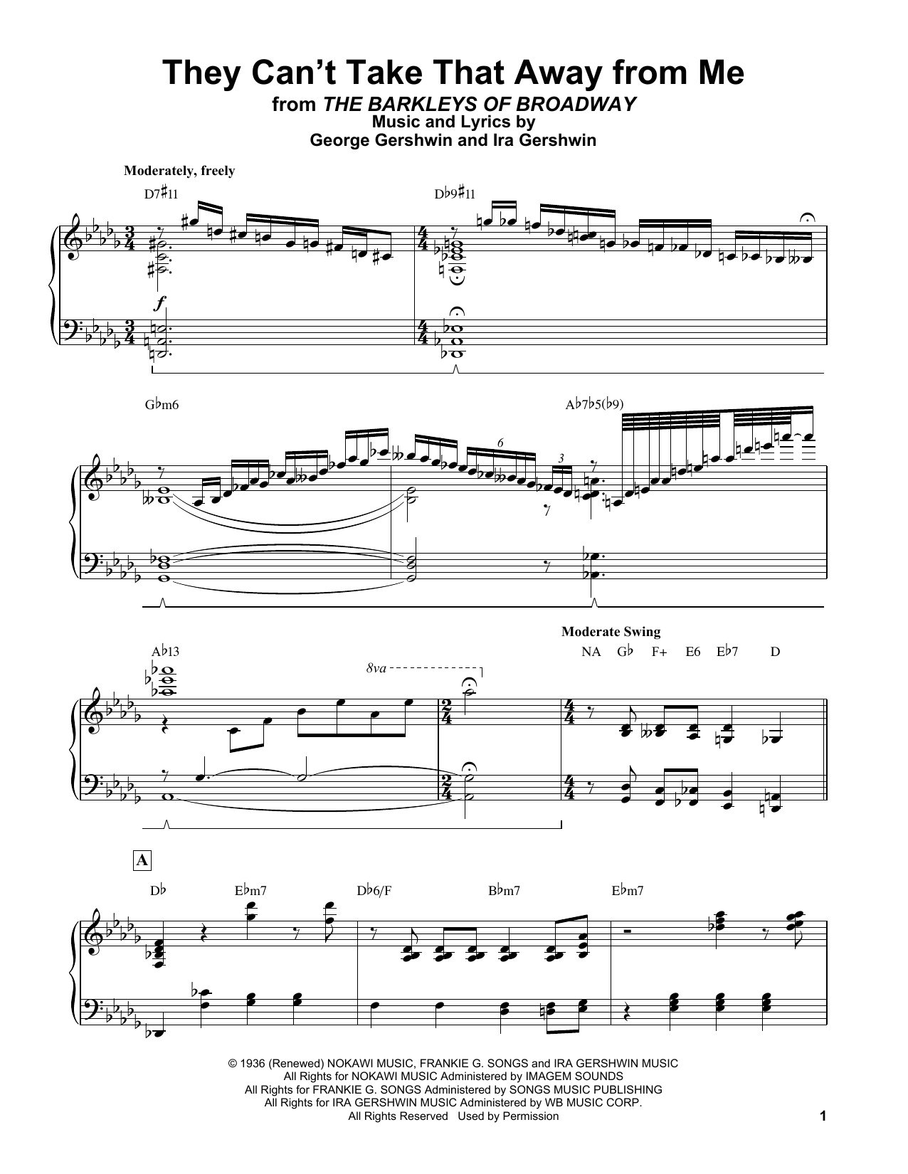 Preview Erroll Garner They Can't Take That Away From Me Jazz sheet music, notes and chords for Piano Transcription, SKU: 183651 sheet music, piano notes, chords, guitar tabs, score, transpose, transcribe, how to play, guide, download, learn, tutorial, progression, song, artist, awards, billboard, mtv, vh1, tour, single, album, release