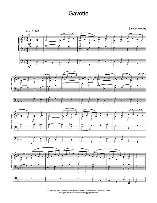 Preview Samuel Wesley Gavotte Classical sheet music, notes and chords for Organ, SKU: 18538 sheet music, piano notes, chords, guitar tabs, score, transpose, transcribe, how to play, guide, download, learn, tutorial, progression, song, artist, awards, billboard, mtv, vh1, tour, single, album, release