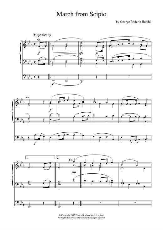 Preview George Frideric Handel March from Scipio Classical sheet music, notes and chords for Organ, SKU: 18546 sheet music, piano notes, chords, guitar tabs, score, transpose, transcribe, how to play, guide, download, learn, tutorial, progression, song, artist, awards, billboard, mtv, vh1, tour, single, album, release