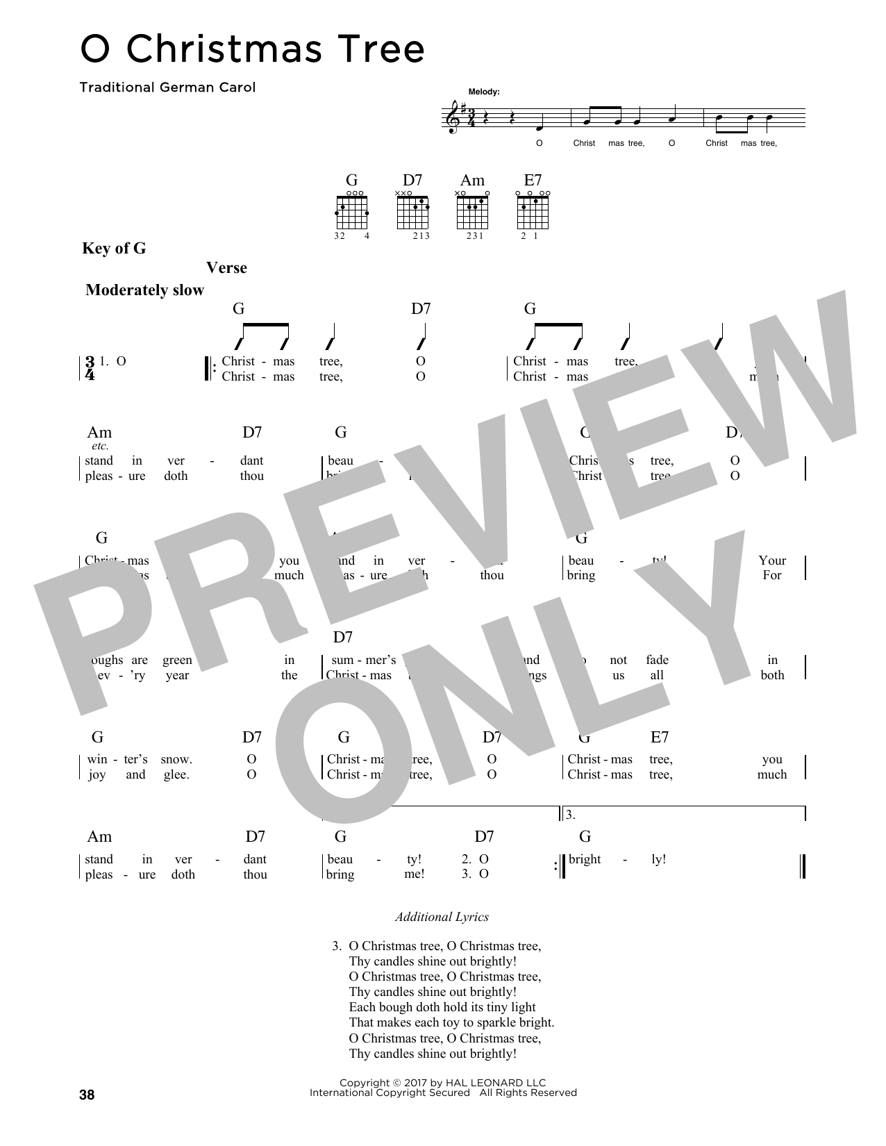 Traditional German Carol O Christmas Tree Guitar Lead Sheet Music Piano Traditional German Carol O Christmas Tree Guitar Lead Sheet Music Piano