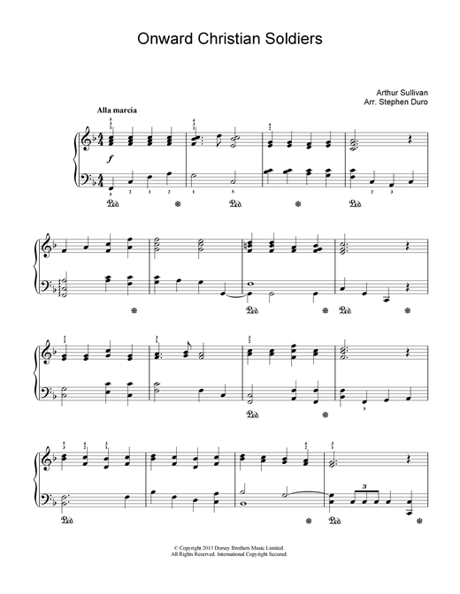 Preview Arthur Seymour Sullivan Onward Christian Soldiers Classical sheet music, notes and chords for Piano, SKU: 18811 sheet music, piano notes, chords, guitar tabs, score, transpose, transcribe, how to play, guide, download, learn, tutorial, progression, song, artist, awards, billboard, mtv, vh1, tour, single, album, release