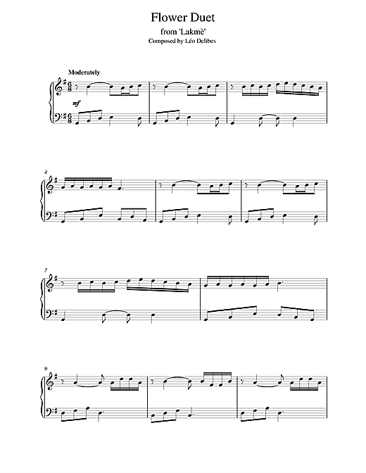 Preview Leo Delibes Flower Duet (from Lakme) Classical sheet music, notes and chords for Piano, SKU: 18838 sheet music, piano notes, chords, guitar tabs, score, transpose, transcribe, how to play, guide, download, learn, tutorial, progression, song, artist, awards, billboard, mtv, vh1, tour, single, album, release