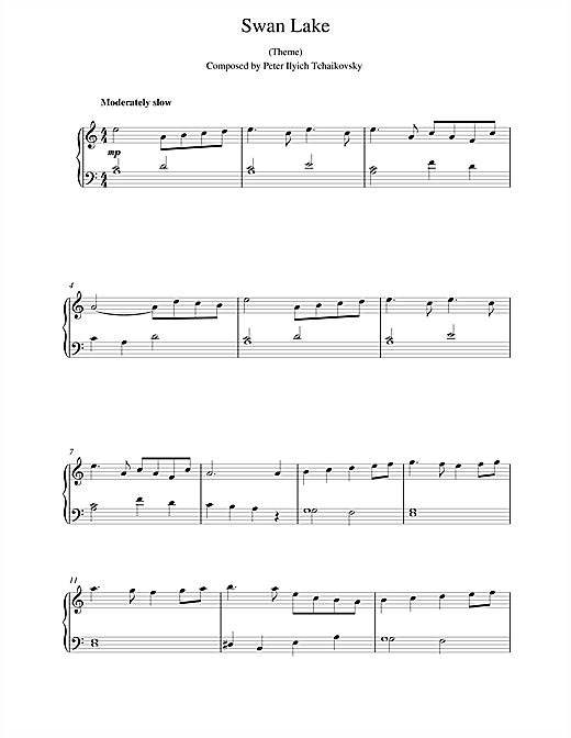 Preview Pyotr Ilyich Tchaikovsky Swan Lake Classical sheet music, notes and chords for Piano, SKU: 18846 sheet music, piano notes, chords, guitar tabs, score, transpose, transcribe, how to play, guide, download, learn, tutorial, progression, song, artist, awards, billboard, mtv, vh1, tour, single, album, release