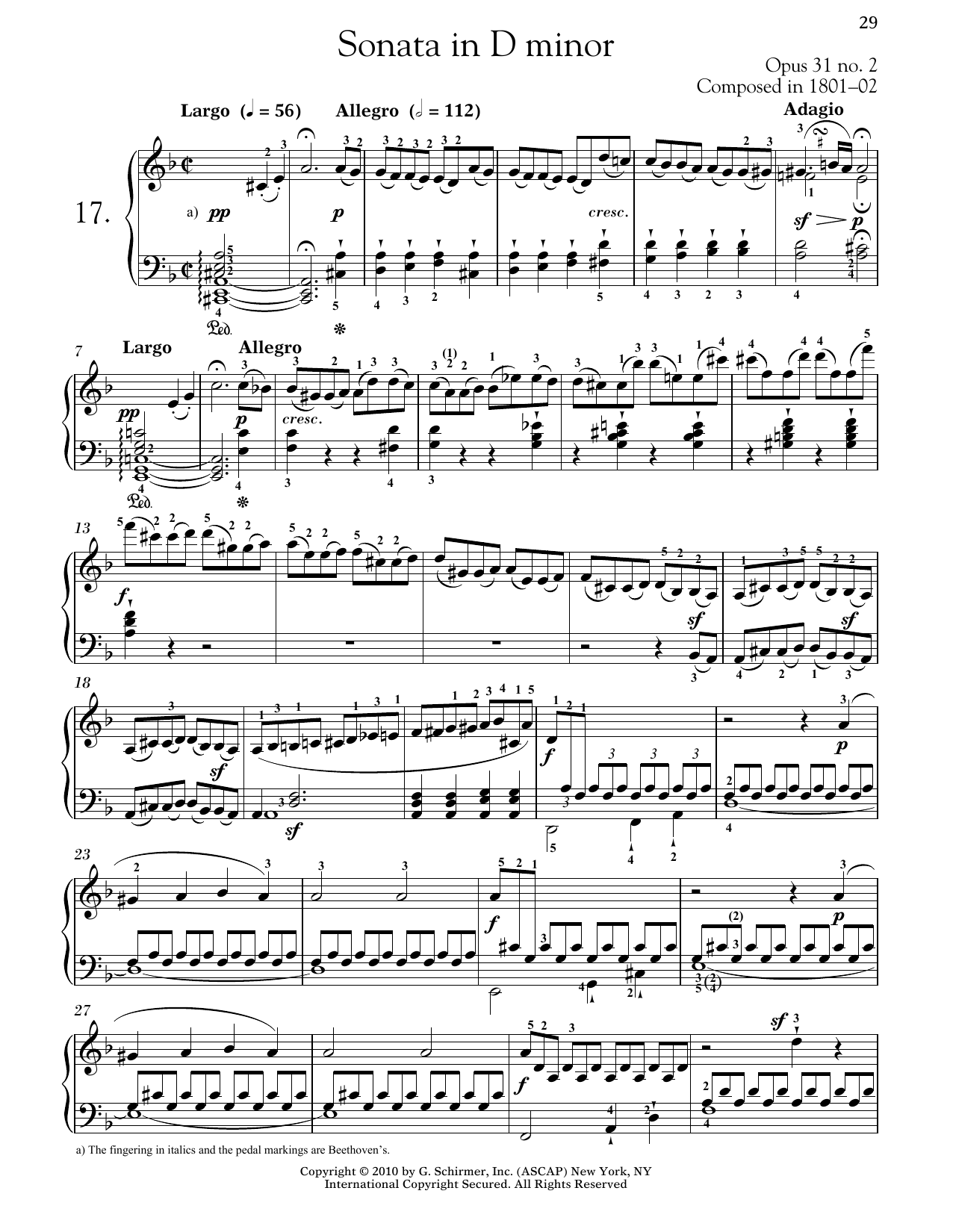 Preview Ludwig van Beethoven Piano Sonata No. 17 In D Minor, Op. 31, No. 2 sheet music, piano notes, chords, guitar tabs, score, transpose, transcribe, how to play, guide, download, learn, tutorial, progression, song, artist, awards, billboard, mtv, vh1, tour, single, album, release