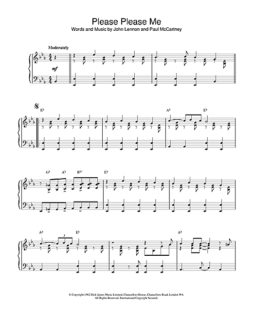 Preview The Beatles Please Please Me Rock sheet music, notes and chords for Piano, SKU: 18925 sheet music, piano notes, chords, guitar tabs, score, transpose, transcribe, how to play, guide, download, learn, tutorial, progression, song, artist, awards, billboard, mtv, vh1, tour, single, album, release