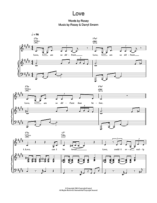 Preview Rosey Love Pop sheet music, notes and chords for Piano, Vocal & Guitar, SKU: 18976 sheet music, piano notes, chords, guitar tabs, score, transpose, transcribe, how to play, guide, download, learn, tutorial, progression, song, artist, awards, billboard, mtv, vh1, tour, single, album, release