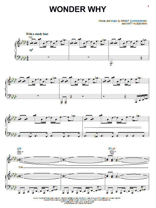 Preview Avalon Wonder Why Pop sheet music, notes and chords for Piano, Vocal & Guitar (Right-Hand Melody), SKU: 19094 sheet music, piano notes, chords, guitar tabs, score, transpose, transcribe, how to play, guide, download, learn, tutorial, progression, song, artist, awards, billboard, mtv, vh1, tour, single, album, release