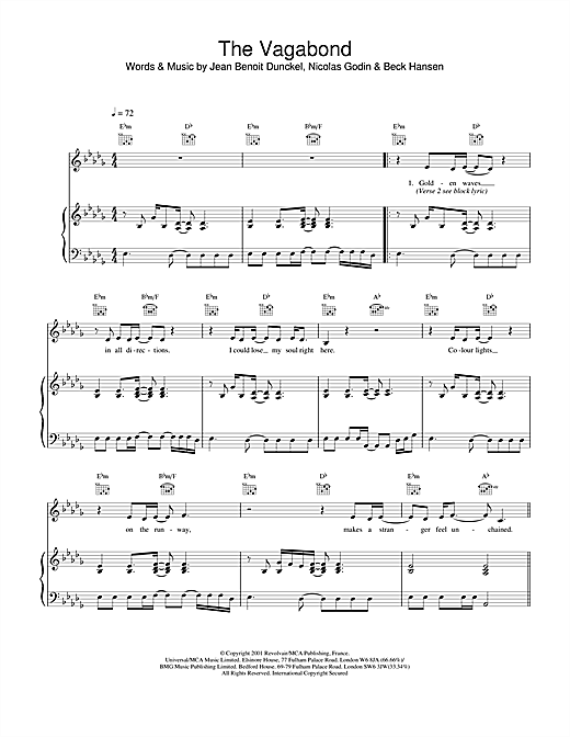 Preview Air The Vagabond Pop sheet music, notes and chords for Piano, Vocal & Guitar, SKU: 19109 sheet music, piano notes, chords, guitar tabs, score, transpose, transcribe, how to play, guide, download, learn, tutorial, progression, song, artist, awards, billboard, mtv, vh1, tour, single, album, release