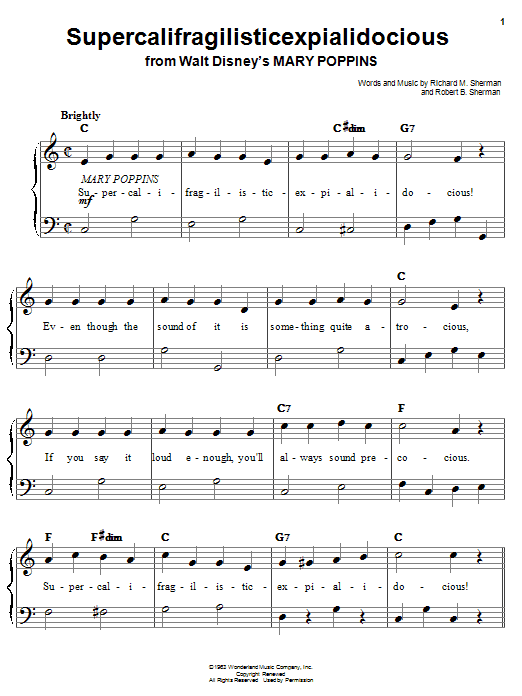 Preview Julie Andrews Supercalifragilisticexpialidocious (from Mary Poppins) Children sheet music, notes and chords for Easy Piano, SKU: 19247 sheet music, piano notes, chords, guitar tabs, score, transpose, transcribe, how to play, guide, download, learn, tutorial, progression, song, artist, awards, billboard, mtv, vh1, tour, single, album, release