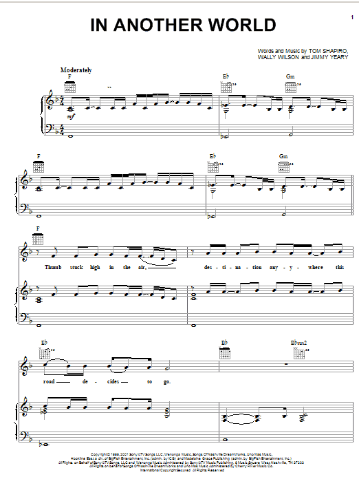 Preview Joe Diffie In Another World Pop sheet music, notes and chords for Piano, Vocal & Guitar (Right-Hand Melody), SKU: 19251 sheet music, piano notes, chords, guitar tabs, score, transpose, transcribe, how to play, guide, download, learn, tutorial, progression, song, artist, awards, billboard, mtv, vh1, tour, single, album, release