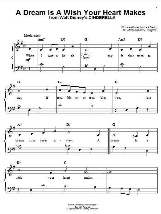 Preview Ilene Woods A Dream Is A Wish Your Heart Makes Pop sheet music, notes and chords for Easy Piano, SKU: 19256 sheet music, piano notes, chords, guitar tabs, score, transpose, transcribe, how to play, guide, download, learn, tutorial, progression, song, artist, awards, billboard, mtv, vh1, tour, single, album, release