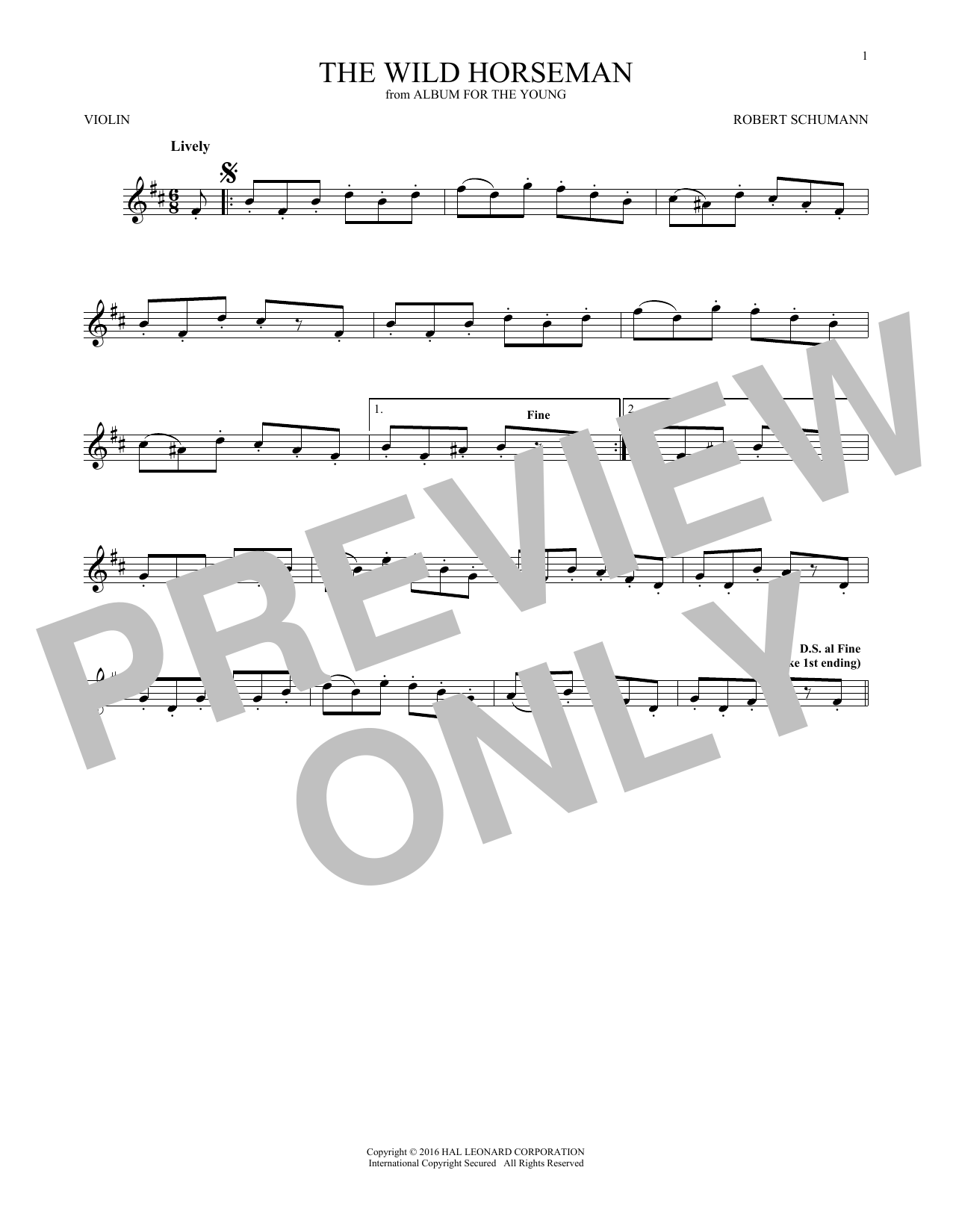 Preview Robert Schumann The Wild Horseman (Wilder Reiter), Op. 68, No. 8 Classical sheet music, notes and chords for Violin, SKU: 192692 sheet music, piano notes, chords, guitar tabs, score, transpose, transcribe, how to play, guide, download, learn, tutorial, progression, song, artist, awards, billboard, mtv, vh1, tour, single, album, release