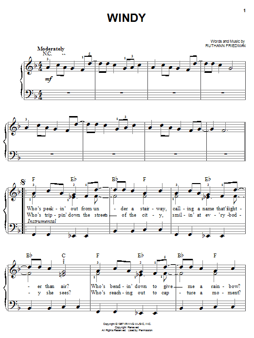 Preview The Association Windy Rock sheet music, notes and chords for Easy Piano, SKU: 19400 sheet music, piano notes, chords, guitar tabs, score, transpose, transcribe, how to play, guide, download, learn, tutorial, progression, song, artist, awards, billboard, mtv, vh1, tour, single, album, release