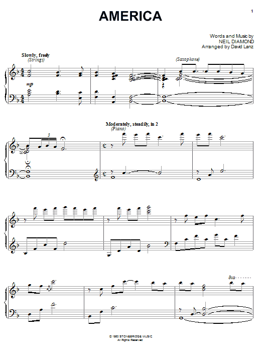 Preview Neil Diamond America Pop sheet music, notes and chords for Piano, SKU: 19727 sheet music, piano notes, chords, guitar tabs, score, transpose, transcribe, how to play, guide, download, learn, tutorial, progression, song, artist, awards, billboard, mtv, vh1, tour, single, album, release