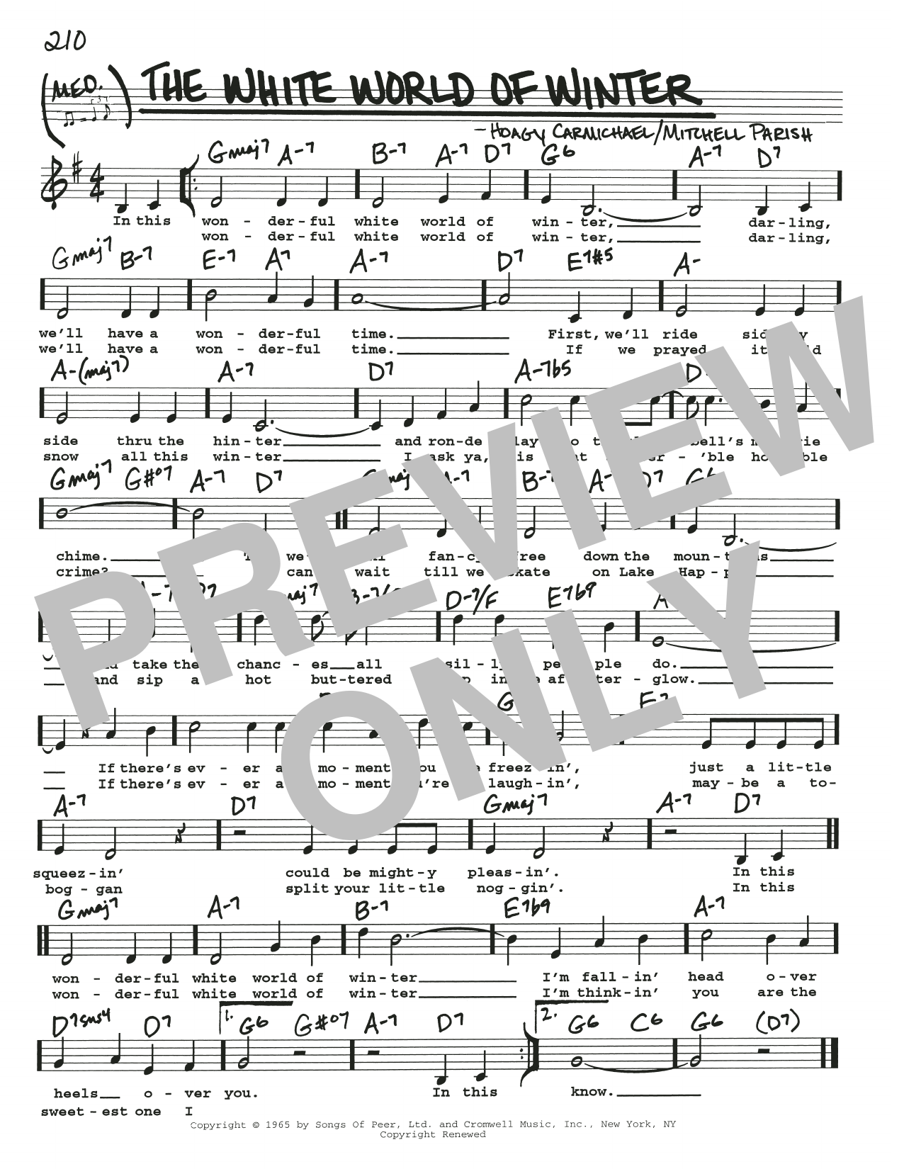 Preview Hoagy Carmichael The White World Of Winter Winter sheet music, notes and chords for Real Book – Melody, Lyrics & Chords, SKU: 197927 sheet music, piano notes, chords, guitar tabs, score, transpose, transcribe, how to play, guide, download, learn, tutorial, progression, song, artist, awards, billboard, mtv, vh1, tour, single, album, release