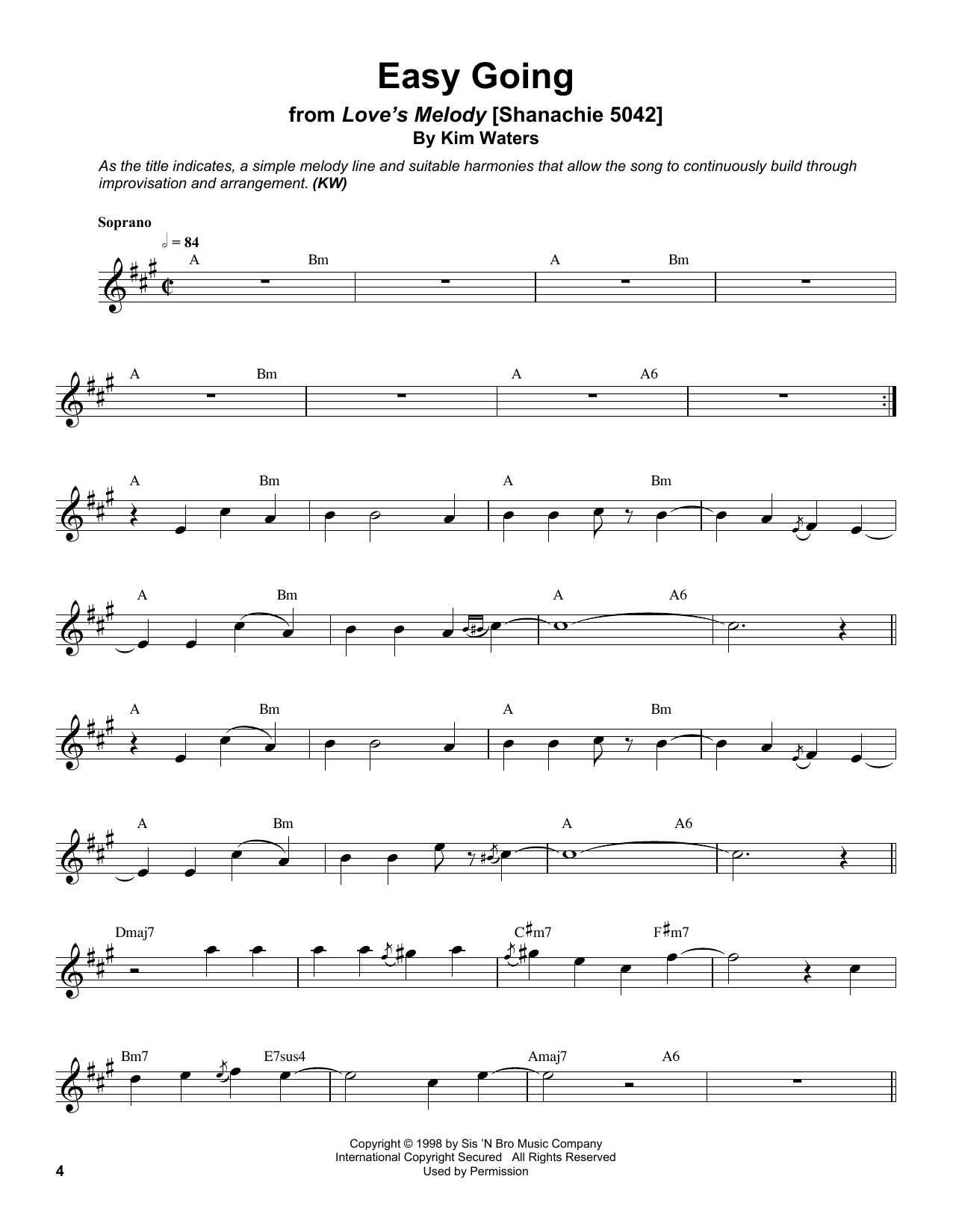 Preview Kim Waters Easy Going Jazz sheet music, notes and chords for Soprano Sax Transcription, SKU: 198648 sheet music, piano notes, chords, guitar tabs, score, transpose, transcribe, how to play, guide, download, learn, tutorial, progression, song, artist, awards, billboard, mtv, vh1, tour, single, album, release