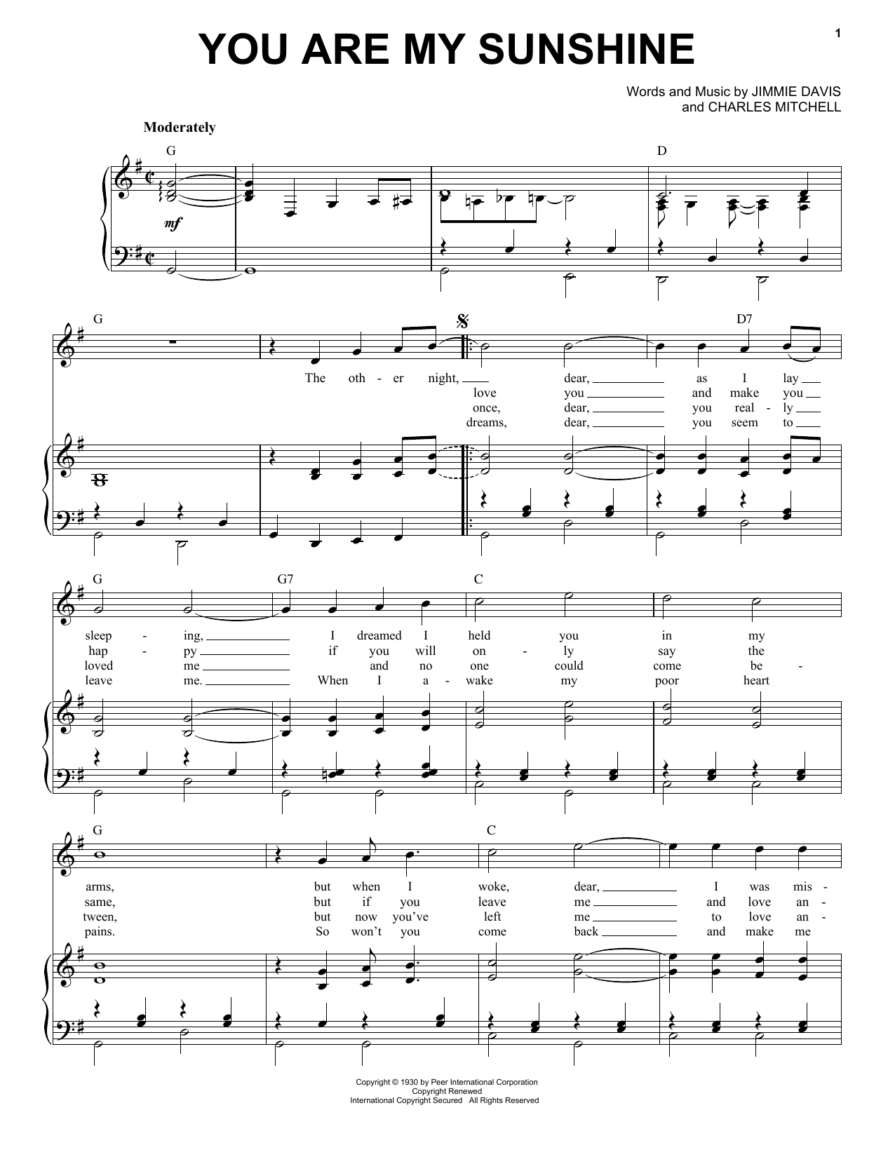 Preview Norman Blake You Are My Sunshine Country sheet music, notes and chords for Piano & Vocal, SKU: 19973 sheet music, piano notes, chords, guitar tabs, score, transpose, transcribe, how to play, guide, download, learn, tutorial, progression, song, artist, awards, billboard, mtv, vh1, tour, single, album, release