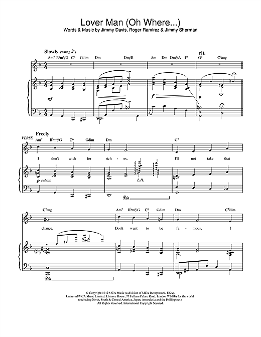 Preview Bessie Smith Lover Man (Oh, Where Can You Be?) Jazz sheet music, notes and chords for Piano & Vocal, SKU: 20017 sheet music, piano notes, chords, guitar tabs, score, transpose, transcribe, how to play, guide, download, learn, tutorial, progression, song, artist, awards, billboard, mtv, vh1, tour, single, album, release
