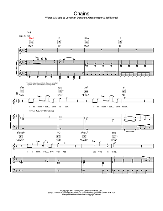 Preview Mercury Rev Chains Rock sheet music, notes and chords for Piano, Vocal & Guitar, SKU: 20048 sheet music, piano notes, chords, guitar tabs, score, transpose, transcribe, how to play, guide, download, learn, tutorial, progression, song, artist, awards, billboard, mtv, vh1, tour, single, album, release