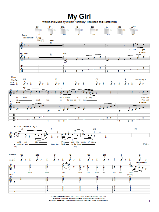 Preview The Temptations My Girl Rock sheet music, notes and chords for Guitar Tab, SKU: 20120 sheet music, piano notes, chords, guitar tabs, score, transpose, transcribe, how to play, guide, download, learn, tutorial, progression, song, artist, awards, billboard, mtv, vh1, tour, single, album, release