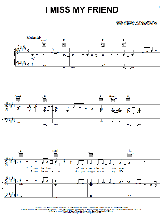 Preview Darryl Worley I Miss My Friend Pop sheet music, notes and chords for Piano, Vocal & Guitar (Right-Hand Melody), SKU: 20274 sheet music, piano notes, chords, guitar tabs, score, transpose, transcribe, how to play, guide, download, learn, tutorial, progression, song, artist, awards, billboard, mtv, vh1, tour, single, album, release