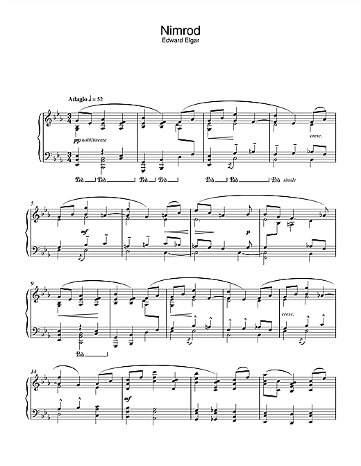 Preview Edward Elgar Nimrod (from Enigma Variations Op.36) Folk sheet music, notes and chords for Piano, SKU: 20353 sheet music, piano notes, chords, guitar tabs, score, transpose, transcribe, how to play, guide, download, learn, tutorial, progression, song, artist, awards, billboard, mtv, vh1, tour, single, album, release