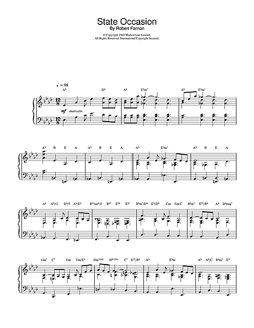 Preview Robert Farnon State Occasion Folk sheet music, notes and chords for Organ, SKU: 20354 sheet music, piano notes, chords, guitar tabs, score, transpose, transcribe, how to play, guide, download, learn, tutorial, progression, song, artist, awards, billboard, mtv, vh1, tour, single, album, release