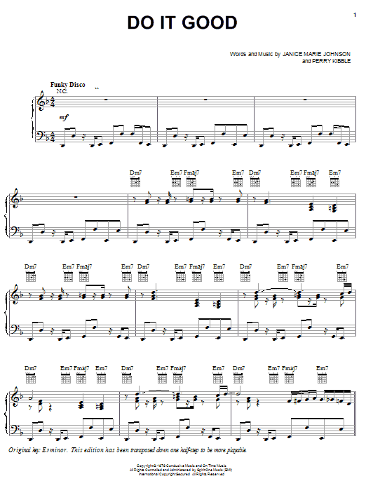 Preview A Taste Of Honey Do It Good R & B sheet music, notes and chords for Piano, Vocal & Guitar (Right-Hand Melody), SKU: 20389 sheet music, piano notes, chords, guitar tabs, score, transpose, transcribe, how to play, guide, download, learn, tutorial, progression, song, artist, awards, billboard, mtv, vh1, tour, single, album, release