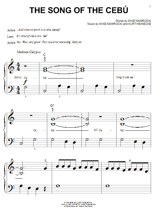 Preview VeggieTales The Song Of The Cebu Film and TV sheet music, notes and chords for Piano (Big Notes), SKU: 20407 sheet music, piano notes, chords, guitar tabs, score, transpose, transcribe, how to play, guide, download, learn, tutorial, progression, song, artist, awards, billboard, mtv, vh1, tour, single, album, release