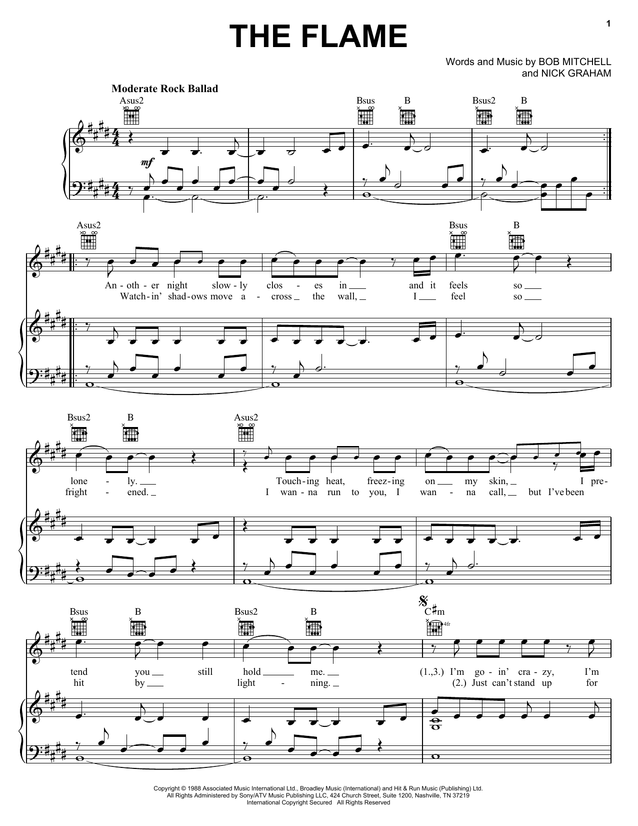 Preview Cheap Trick The Flame Rock sheet music, notes and chords for Piano, Vocal & Guitar (Right-Hand Melody), SKU: 20451 sheet music, piano notes, chords, guitar tabs, score, transpose, transcribe, how to play, guide, download, learn, tutorial, progression, song, artist, awards, billboard, mtv, vh1, tour, single, album, release