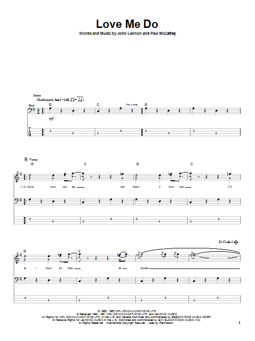 Preview The Beatles Love Me Do Rock sheet music, notes and chords for Bass Guitar Tab, SKU: 21064 sheet music, piano notes, chords, guitar tabs, score, transpose, transcribe, how to play, guide, download, learn, tutorial, progression, song, artist, awards, billboard, mtv, vh1, tour, single, album, release