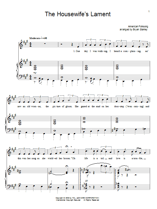 Preview Traditional The Housewife's Lament Folk sheet music, notes and chords for Piano, Vocal & Guitar (Right-Hand Melody), SKU: 21306 sheet music, piano notes, chords, guitar tabs, score, transpose, transcribe, how to play, guide, download, learn, tutorial, progression, song, artist, awards, billboard, mtv, vh1, tour, single, album, release