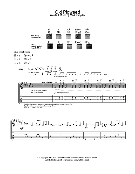 Preview Mark Knopfler Old Pigweed Rock sheet music, notes and chords for Guitar Tab, SKU: 25007 sheet music, piano notes, chords, guitar tabs, score, transpose, transcribe, how to play, guide, download, learn, tutorial, progression, song, artist, awards, billboard, mtv, vh1, tour, single, album, release