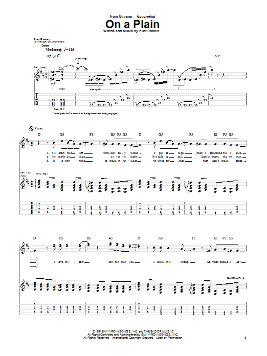 Preview Nirvana On A Plain Pop sheet music, notes and chords for Guitar Tab, SKU: 25035 sheet music, piano notes, chords, guitar tabs, score, transpose, transcribe, how to play, guide, download, learn, tutorial, progression, song, artist, awards, billboard, mtv, vh1, tour, single, album, release