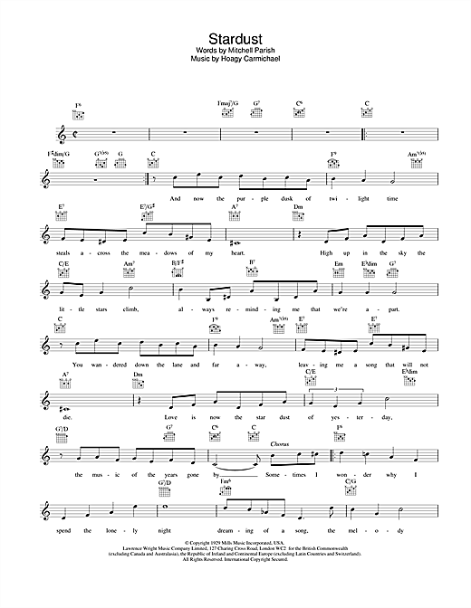 Preview Frank Sinatra Stardust Jazz sheet music, notes and chords for Melody Line, Lyrics & Chords, SKU: 25072 sheet music, piano notes, chords, guitar tabs, score, transpose, transcribe, how to play, guide, download, learn, tutorial, progression, song, artist, awards, billboard, mtv, vh1, tour, single, album, release