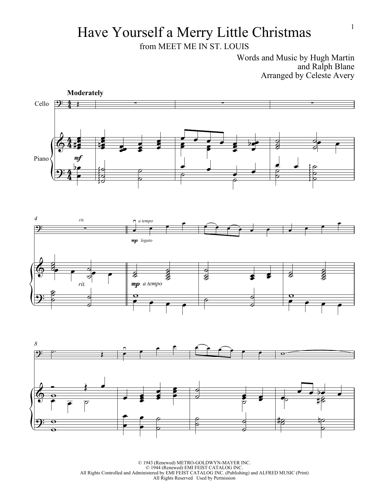 Preview Hugh Martin Have Yourself A Merry Little Christmas Christmas sheet music, notes and chords for Cello and Piano, SKU: 251187 sheet music, piano notes, chords, guitar tabs, score, transpose, transcribe, how to play, guide, download, learn, tutorial, progression, song, artist, awards, billboard, mtv, vh1, tour, single, album, release