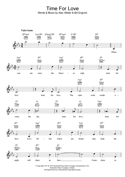 Preview Marlene Dietrich Time For Love Musicals sheet music, notes and chords for Melody Line, Lyrics & Chords, SKU: 25184 sheet music, piano notes, chords, guitar tabs, score, transpose, transcribe, how to play, guide, download, learn, tutorial, progression, song, artist, awards, billboard, mtv, vh1, tour, single, album, release