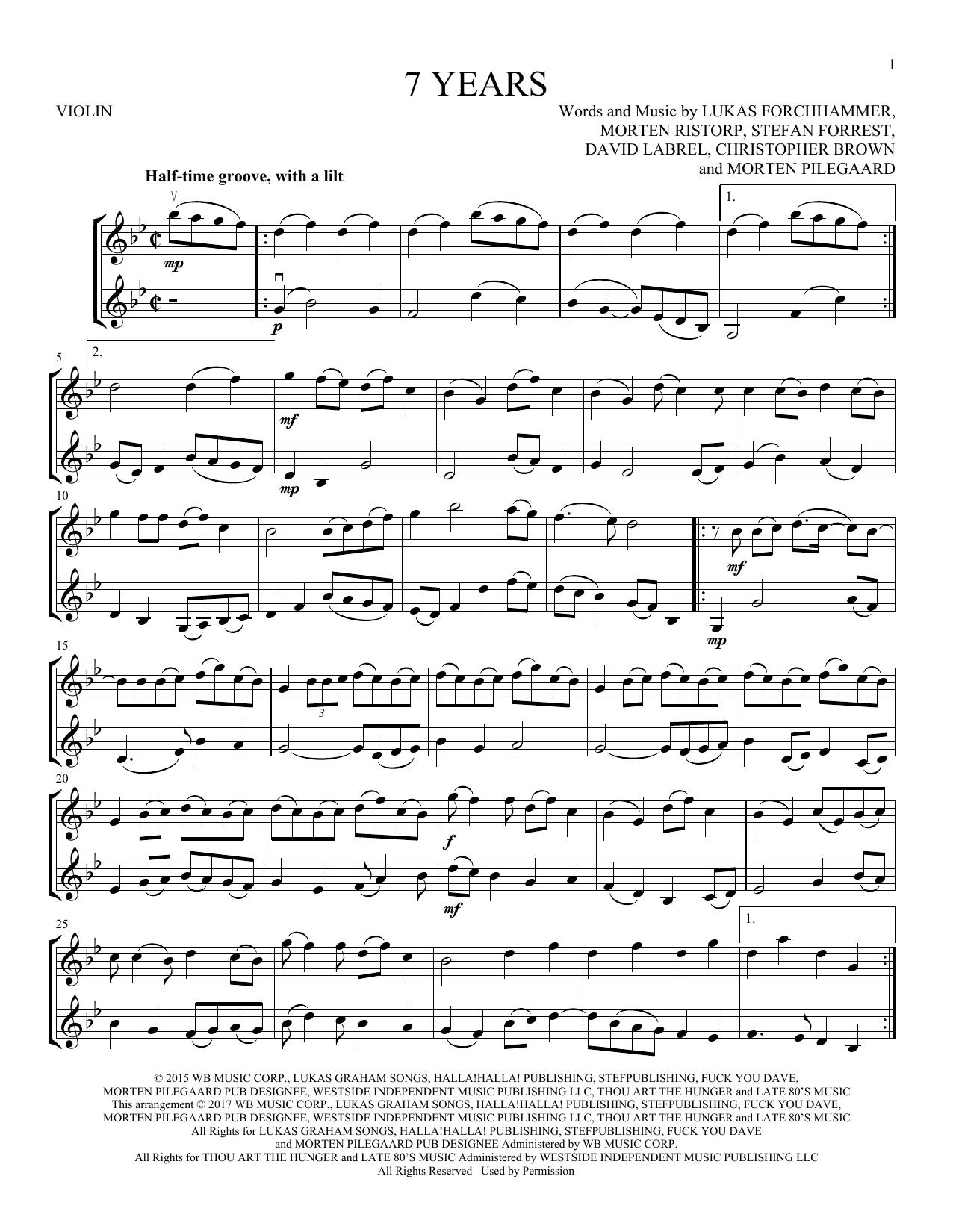 Preview Lukas Graham 7 Years Rock sheet music, notes and chords for VLNDT, SKU: 252880 sheet music, piano notes, chords, guitar tabs, score, transpose, transcribe, how to play, guide, download, learn, tutorial, progression, song, artist, awards, billboard, mtv, vh1, tour, single, album, release